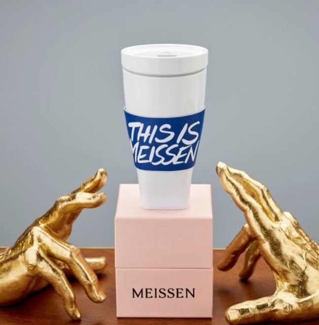 Meissen Coffee To Go Mug "This is Meissen" with Cuff (Germany)
