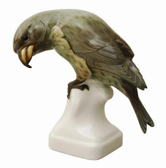 Nymphenburg Figurine "Cossbill" designed by Theodor Kärner (Germany)