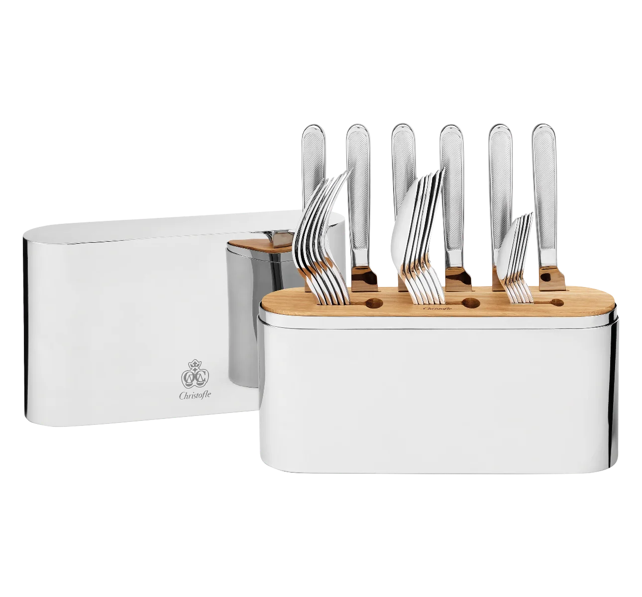 Christofle Concorde 24-Piece Stainless Steel Flatware Set