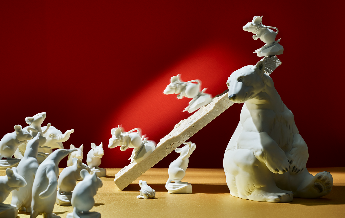 Nymphenburg Figurine "Mouse Karl the Skier" (Germany)