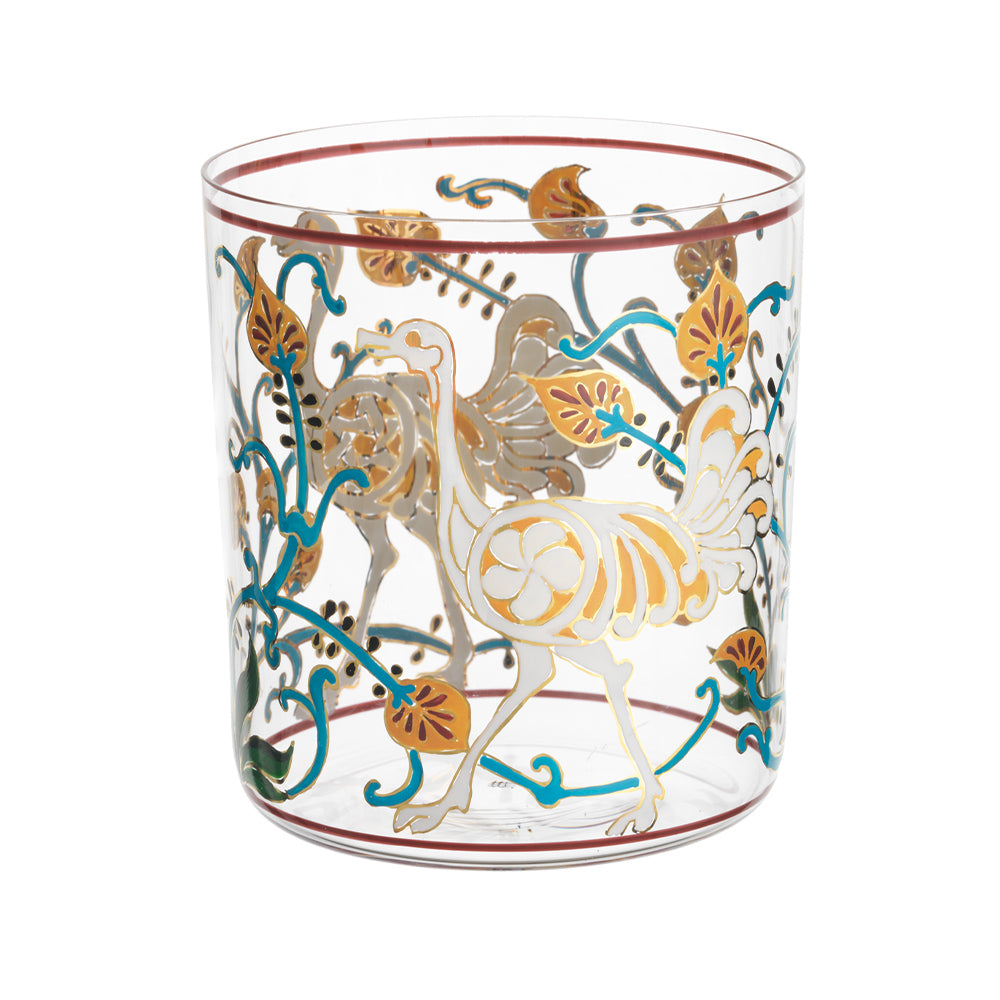 Lobmeyr Alhambra Collection "Ostriches" Tumbler designed by Franz Schmoranz and Moritz Knaab (Austria)