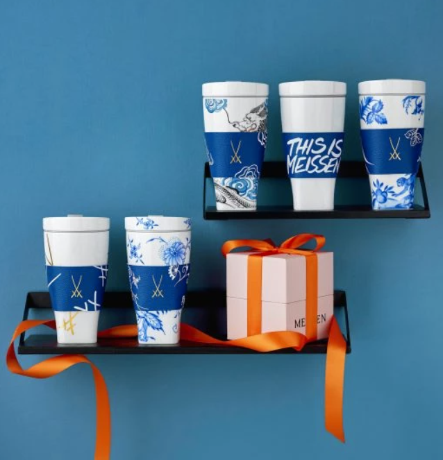 Meissen Coffee To Go Mug "This is Meissen" with Cuff (Germany)