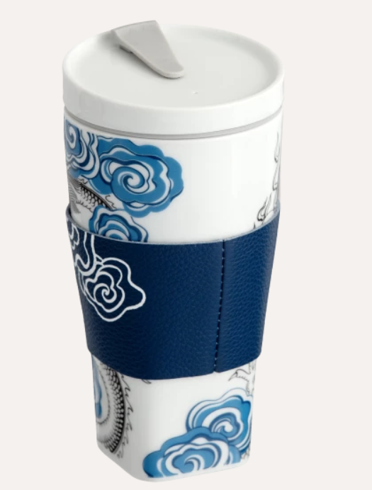 Meissen Coffee To Go Mug, "Shape Nova", Fortune Dragon (Germany)