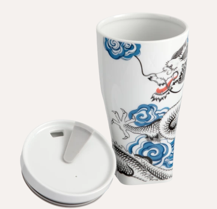 Meissen Coffee To Go Mug, "Shape Nova", Fortune Dragon (Germany)