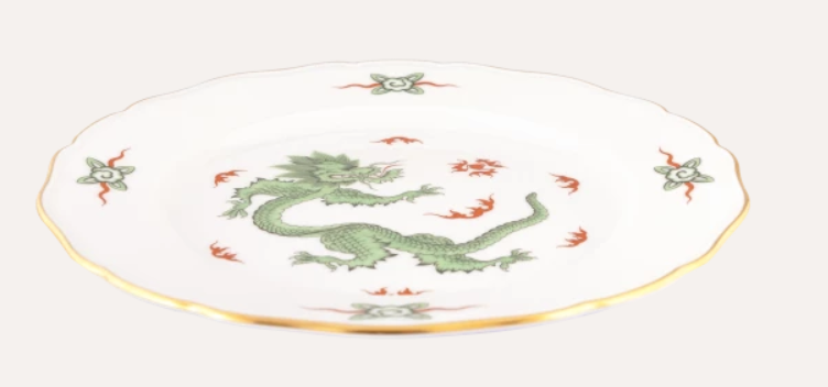 Meissen Starter and Dessert plate, Shape "New Cutout", Mint green 18 cm (Germany)
