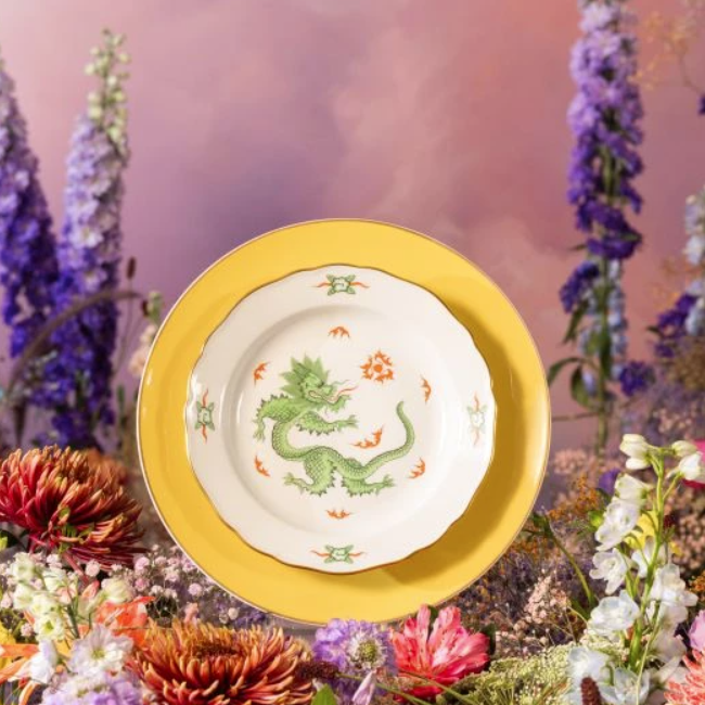 Meissen Starter and Dessert plate, Shape "New Cutout", Mint green 18 cm (Germany)