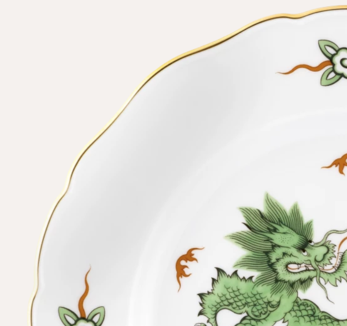 Meissen Starter and Dessert plate, Shape "New Cutout", Mint green 18 cm (Germany)