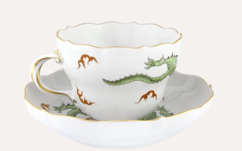 Meissen Cappuccino Cup & Saucer, Shape "New Cutout" (Germany)