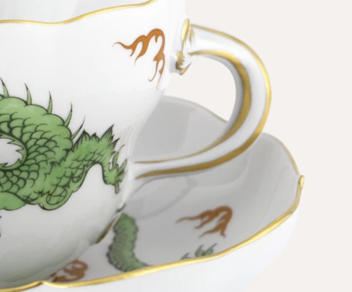 Meissen Cappuccino Cup & Saucer, Shape "New Cutout" (Germany)