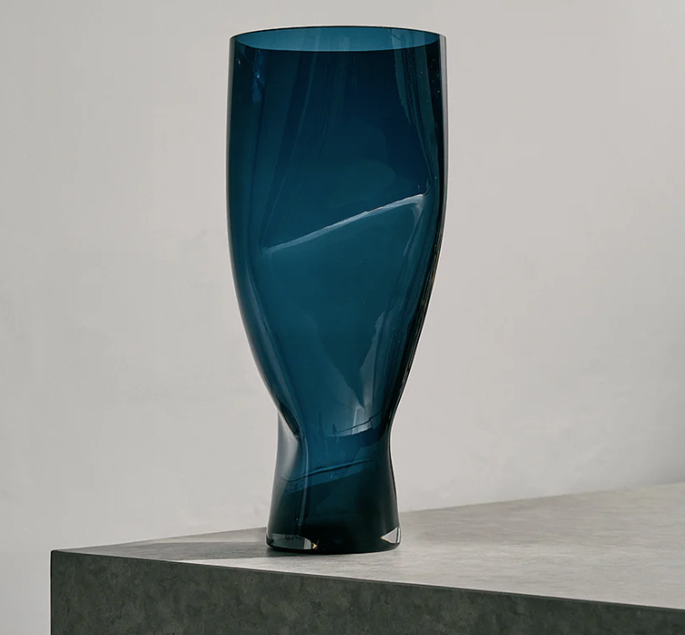 ORREFORS Squeeze Vase Midnight Blue XL