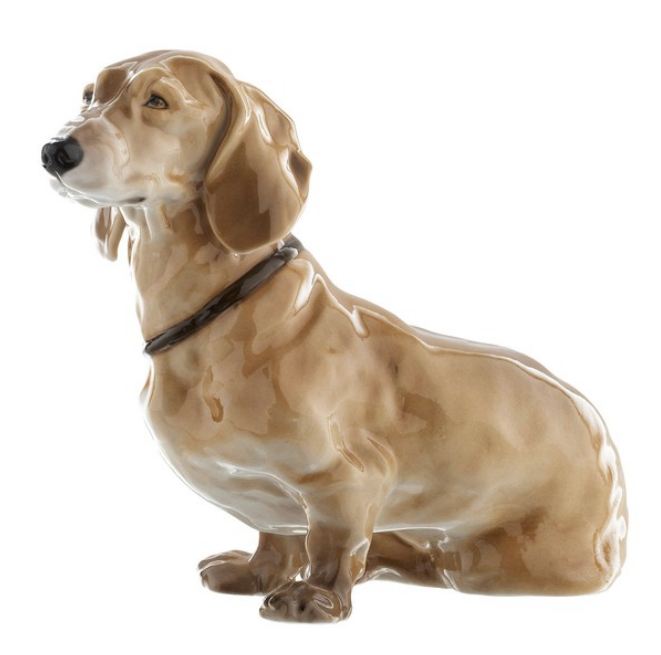 Nymphenburg Figurine "Dachshund Brown" designed by Vera Bartels (Germany)