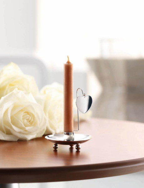 Robbe & Berking Miniature Table Candlestick "Heart" (Germany)