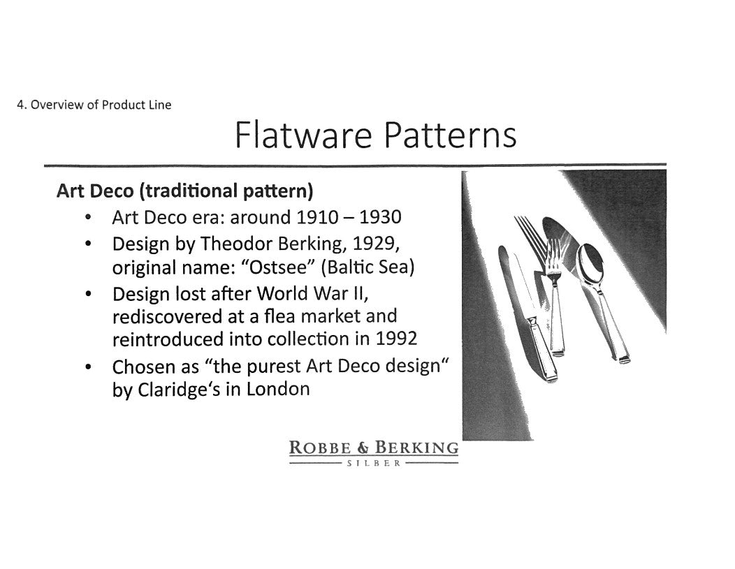 Robbe & Berking Flatware "Art Deco 5-piece set, design of 1929 (Germany)