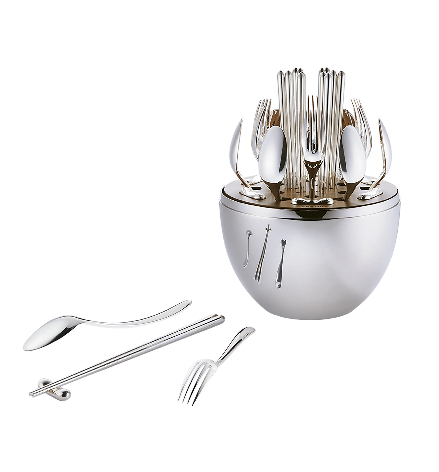 Christofle Mood Asia Silver-Plated 24-Piece Flatware Set