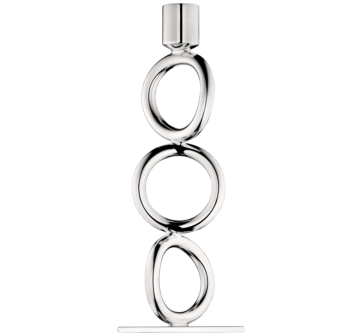 Christofle Vertigo Silver-Plated Three-Ring Candlestick Holder