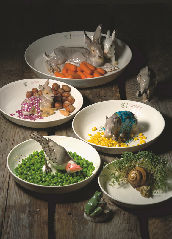 Nymphenburg Animal Bowl with Hippopotamus designed by Hella Jongerius (Germany)