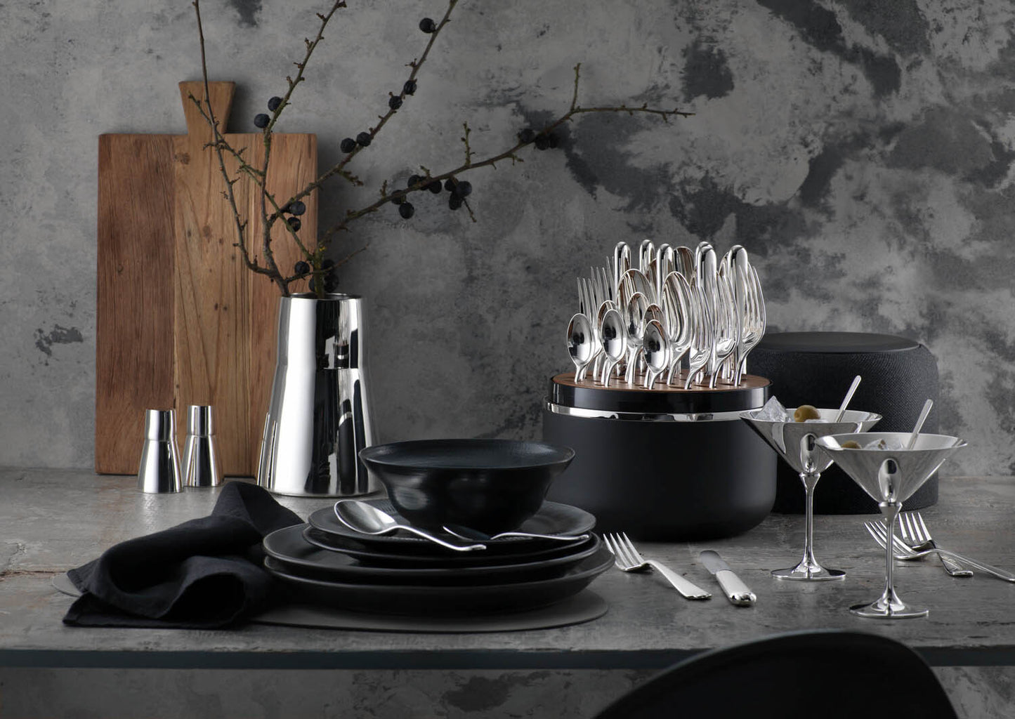 Robbe & Berking "The Box" with Riva Silverware