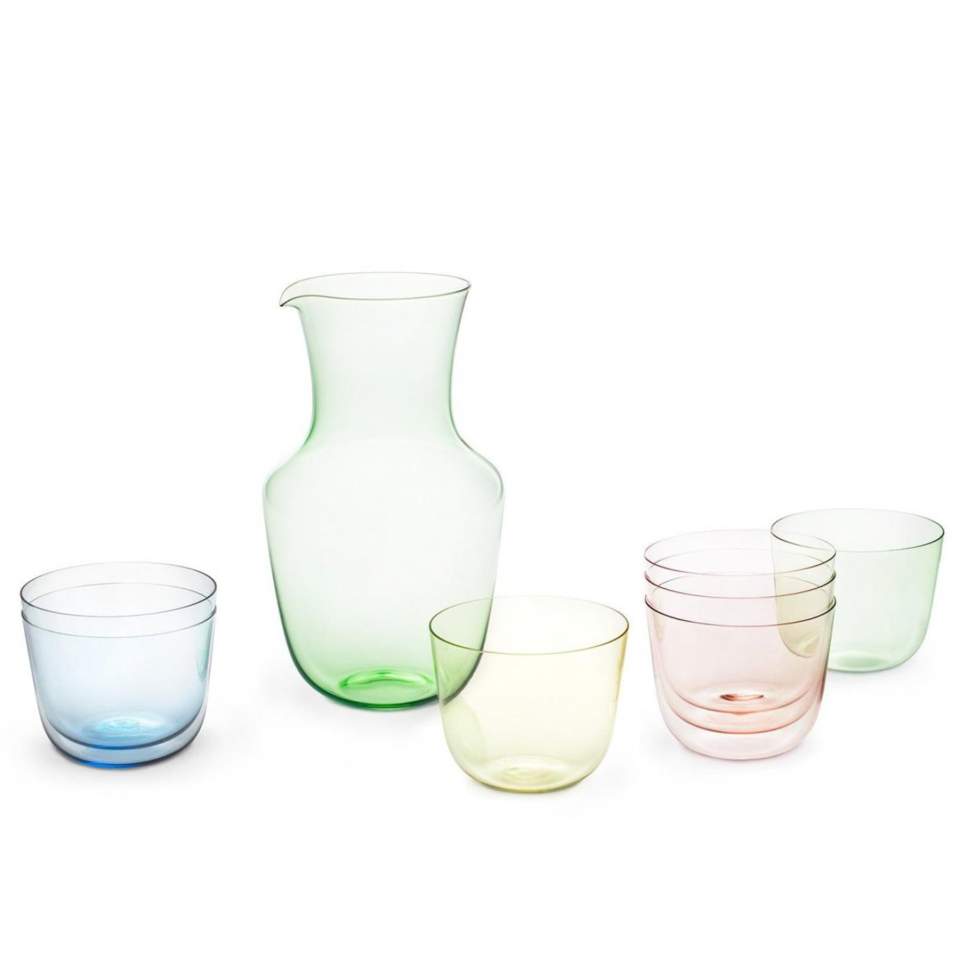 Lobmeyr Drinking Set No. 267 "Alpha" Cocktail Tumbler in Rosalin designed by Hans Harald Rath in 1952 (Austria)