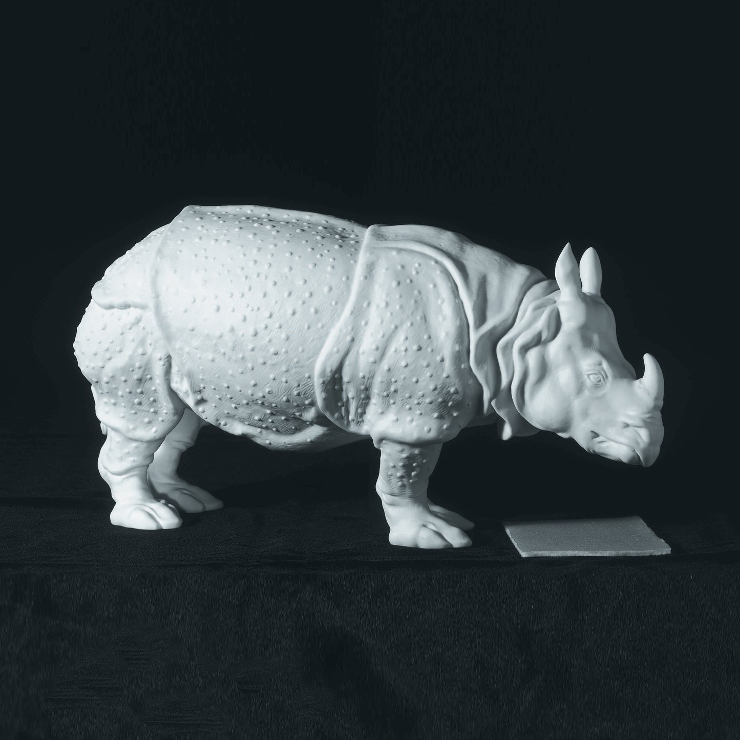 Nymphenburg Figurine "Rhinoceros" designed by Peter Anton von Verschaffelt in 1770 (Germany)