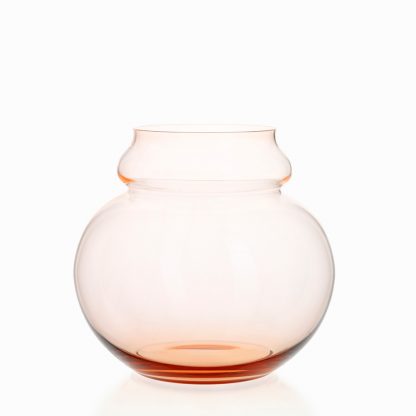 Lobmeyr Flower Vase III "Calabash" BV71 III. in Rosalin by Sebastian Menschhorn, 2016 (Austria)