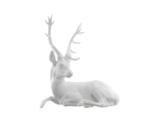 Nymphenburg Figurine "Lying Stag" designed by August Goehring (Germany)