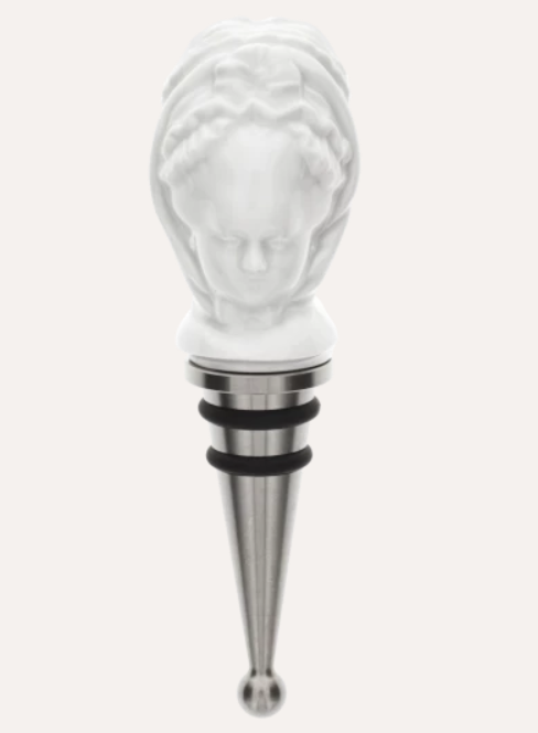 Meissen Bottle Stopper Lady with Bonnett (Germany)