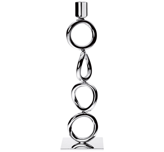 Christofle Vertigo Silver-Plated Four-Ring Candlestick