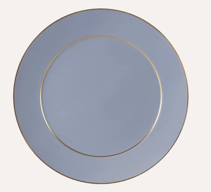 Meissen Dinner Plate, Shape "No 41", "The Original", plain, blue, gold, 29 cm