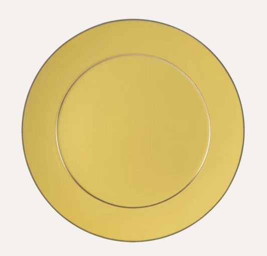 Meissen Dinner Plate, Shape "No 41", "The Original", plain, yellow, gold, 29 cm