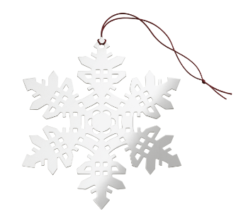 Robbe & Berking Silver Christmas Ornament "Ice Crystal" (Germany)