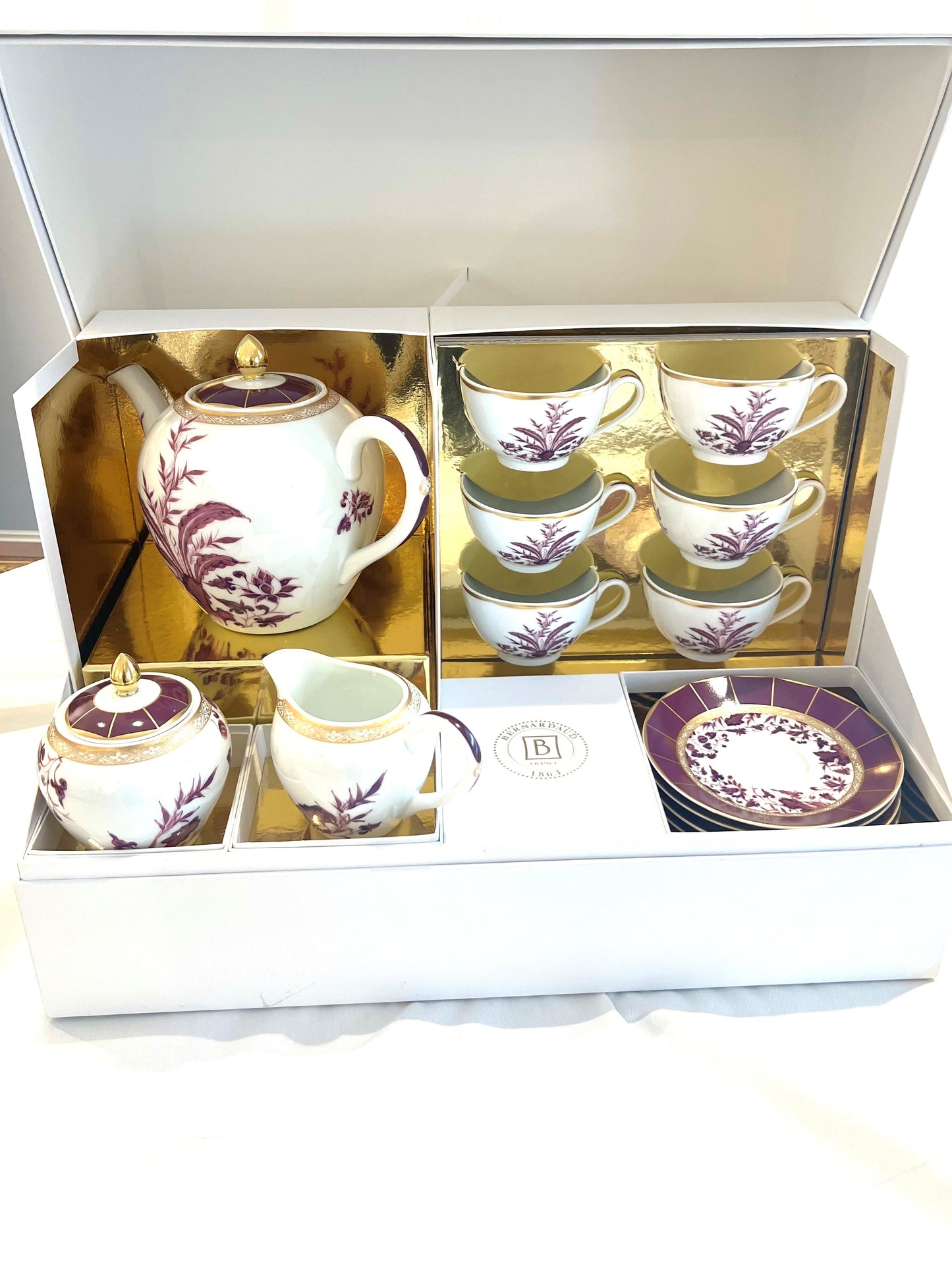 Bernardaud Prunus Tea Gift Set (France)