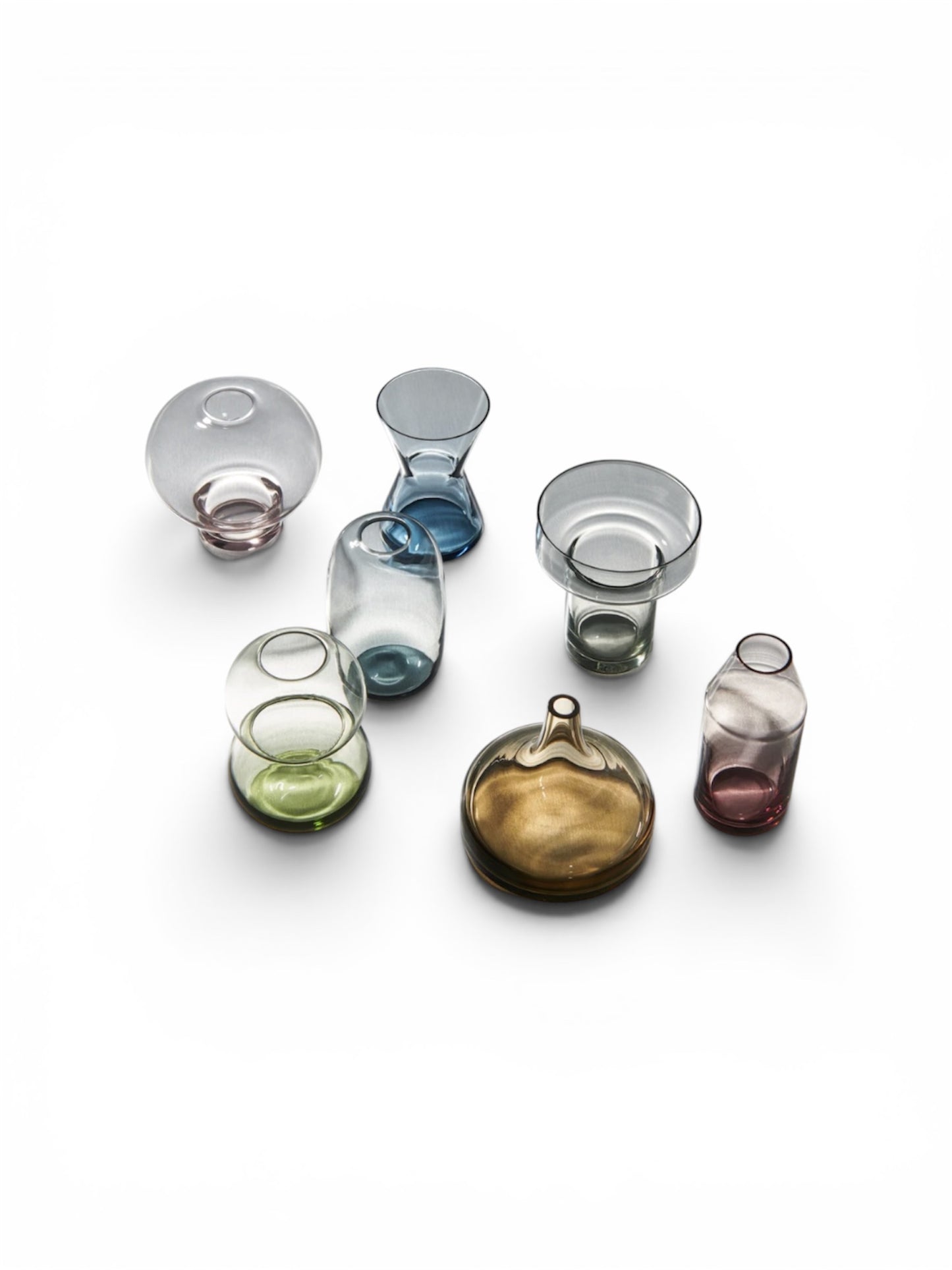 ORREFORS Midsummer Vases Mini Set of 7