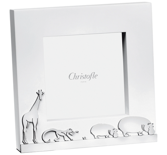 Christofle Savane Baby Silver-Plated Picture Frame 3.5 x 3.5 in
