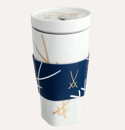 Meissen Coffee To Go Mug, Shape "Nova", Swords (Germany)