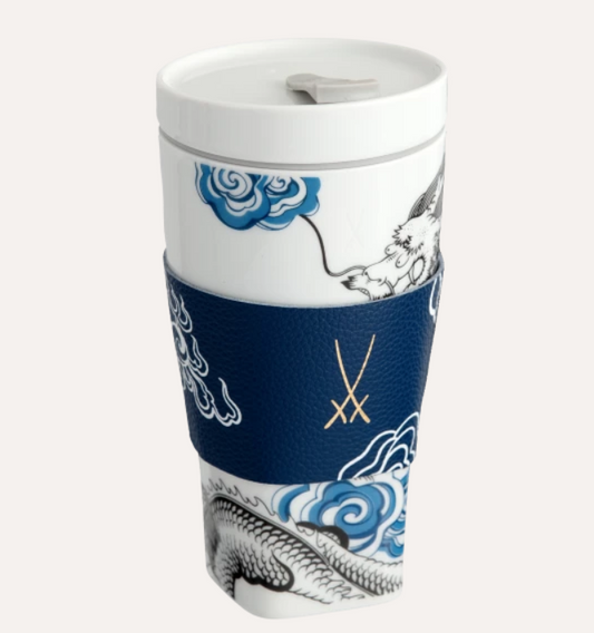 Meissen Coffee To Go Mug, "Shape Nova", Fortune Dragon (Germany)