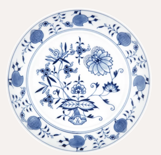 Meissen Starter and Dessert Plate, Shape "No 41", Blue Onion (Germany)