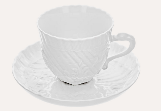 Meissen Cappuccino & Saucer, Shape "Swan Service" (Germany)