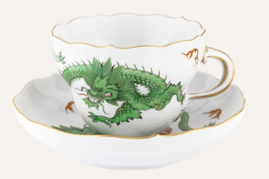 Meissen Cappuccino Cup & Saucer, Shape "New Cutout" (Germany)