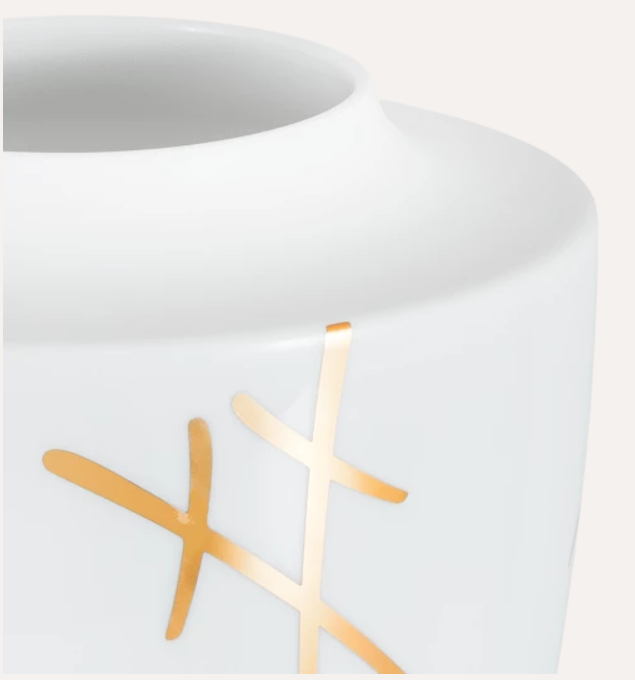 Meissen Vase, Shape "MEISSEN Cosmopolitan", "Swords", H 21 cm