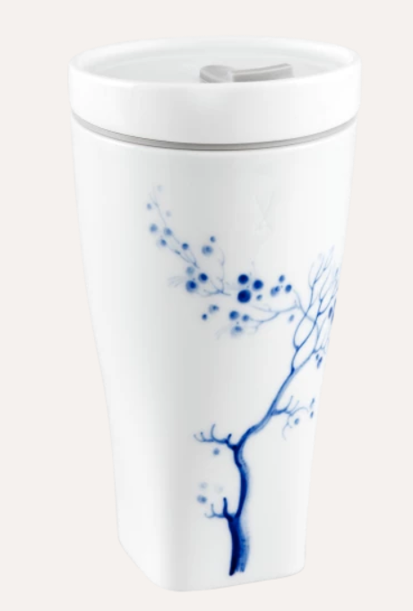 Meissen To Go Mug, Shape "Nova", "Blue Orchid", cobalt blue, V 0.35
