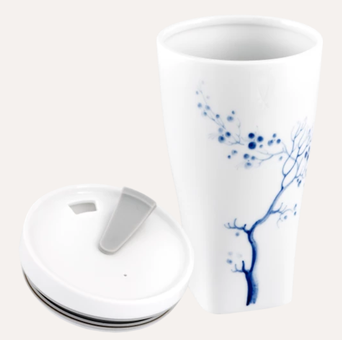 Meissen To Go Mug, Shape "Nova", "Blue Orchid", cobalt blue, V 0.35