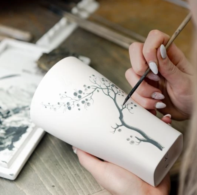 Meissen To Go Mug, Shape "Nova", "Blue Orchid", cobalt blue, V 0.35