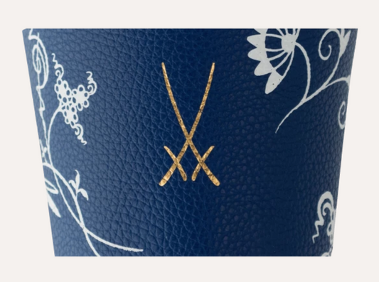 Meissen Cuff for coffee to go mug, "Blue Onion"