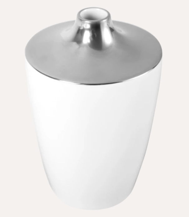 Meissen Vase, Shape "MEISSEN Cosmopolitan", Blue Orchid Platinum, H 11 cm