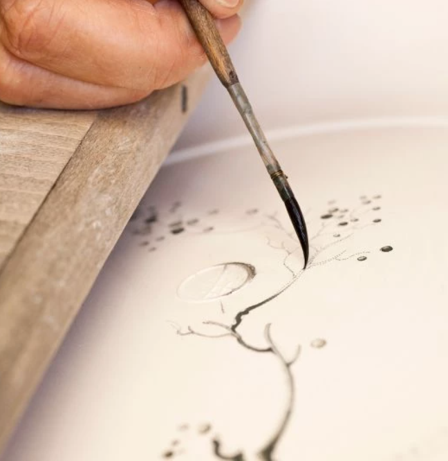 Meissen Dinner Plate, large, Shape "MEISSEN Cosmopolitan", "Blue Orchid", cobalt blue, 30 cm