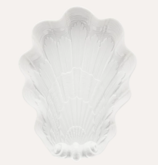 Meissen dish, shell-shaped, shape "Swan service", white, L 16 cm