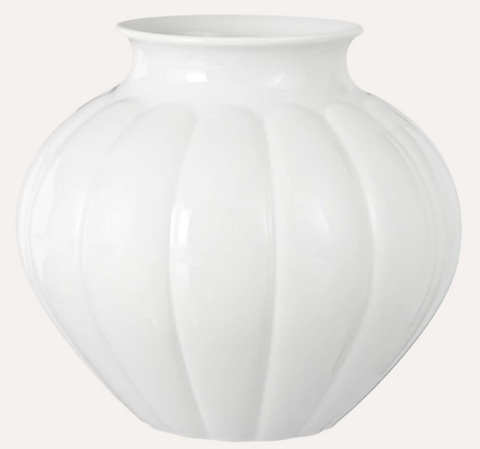 Meissen Vase "Landscape", medium, white, H 17 cm