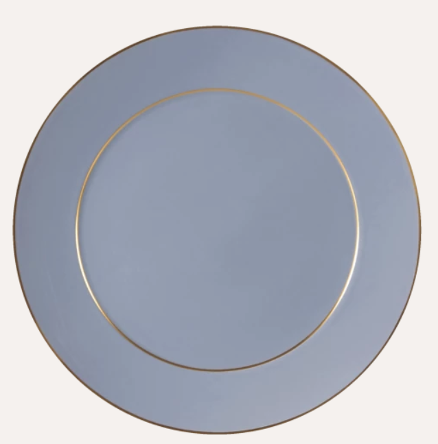 Meissen Dinner Plate, Shape "No 41", "The Original", plain, blue, gold, 29 cm