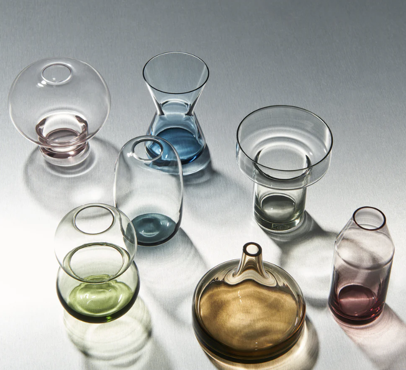ORREFORS Midsummer Vases Mini Set of 7