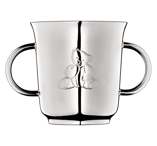 Christofle Charlie Bear Silver-Plated Baby Cup Two Handles